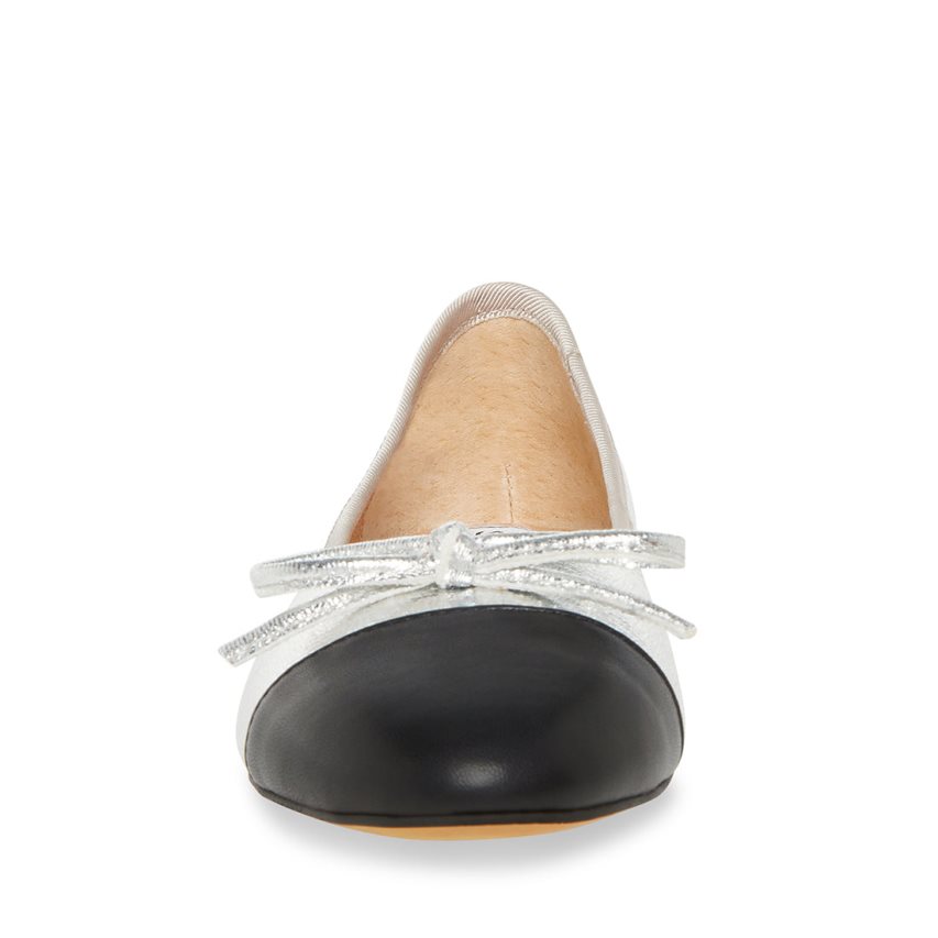 Silver Steve Madden Ellison Women's Ballet Flats | PH 8206SJI